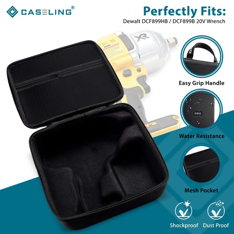 Caseling Hard Shell Case Fits Dewalt DCF899B or DCF899HB Drill. (CASE only) - EVA Protection Foam Holder - 10.2"x10.1"x4" - for Storage and Travel - Image 3